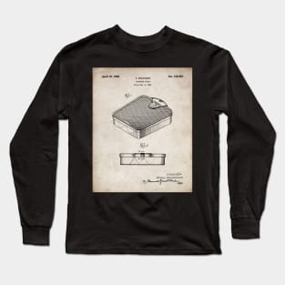 Bathroom Scale Patent - Housewarming Bathroom Art - Antique Long Sleeve T-Shirt